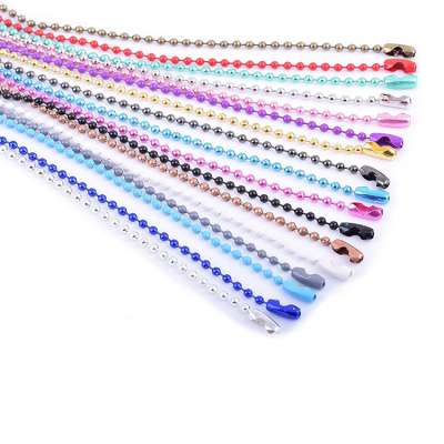 Professional processing custom multi-shape bead chain metal ball chain With Connector