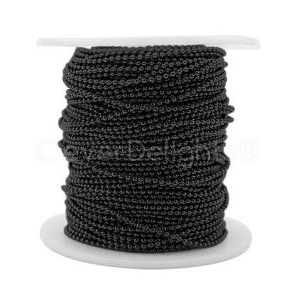 Black 4.5mm Metal Stainless Steel Bead Chain For Fashion Jewelry