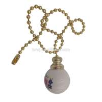 Wholesale beaded pull chain switch metal key chain