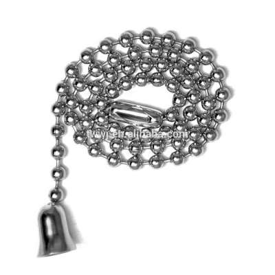 Wholesale  Pull Chain Extender Metal Bead Ball chain   with Bell