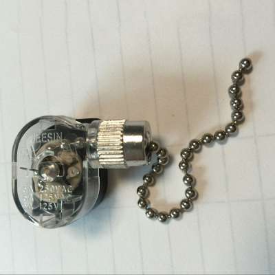 High Quality electrical zipper pull chain cord switch for Ceiling Fans or wall lamp dimming